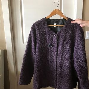 Knitted Purple Blazer 3X